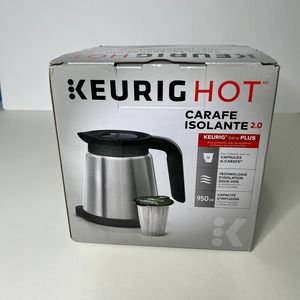 Keurig Plus 2.0 Thermal Silver Carafe Coffee Pot 4 Cup New